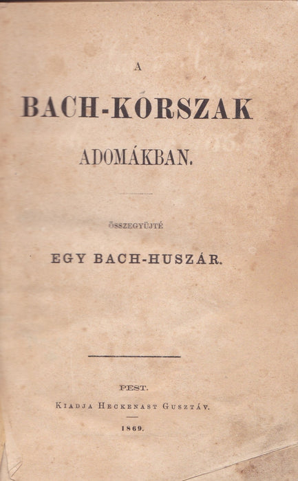 A Bach-korszak adomákban