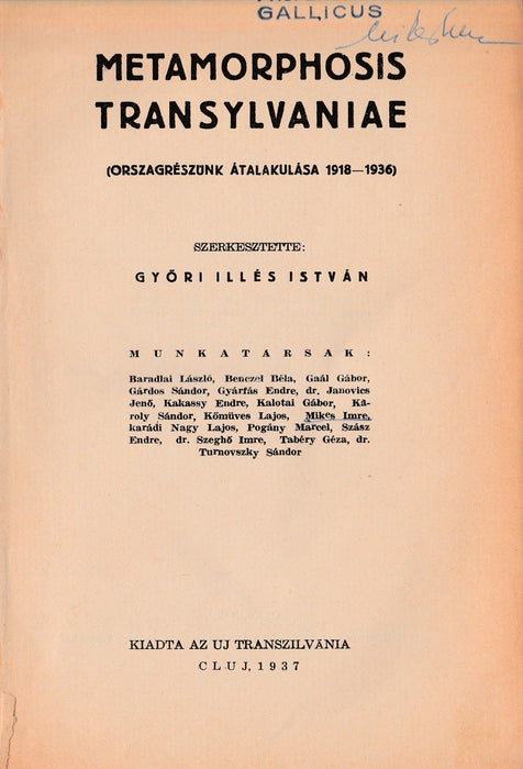 Metamorphosis Transylvaniae