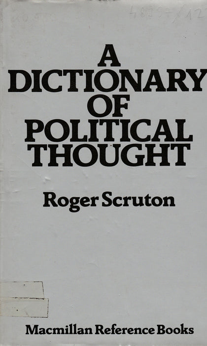 A Dictionary of Political Thought