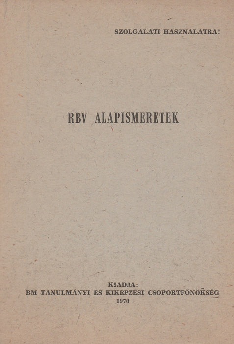 RBV alapismeretek