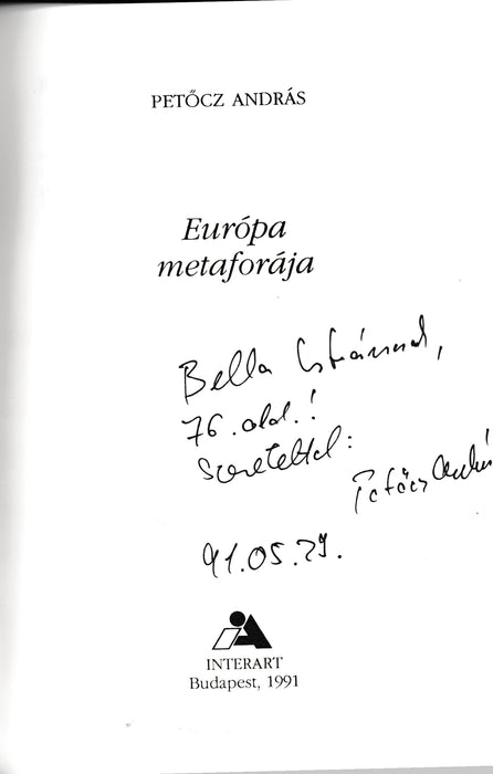 Európa metaforája