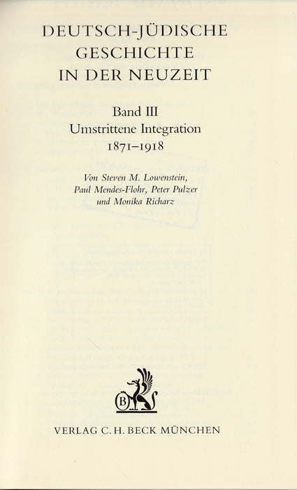 Deutsch-jüdische Geschichte in der Neuzeit III.