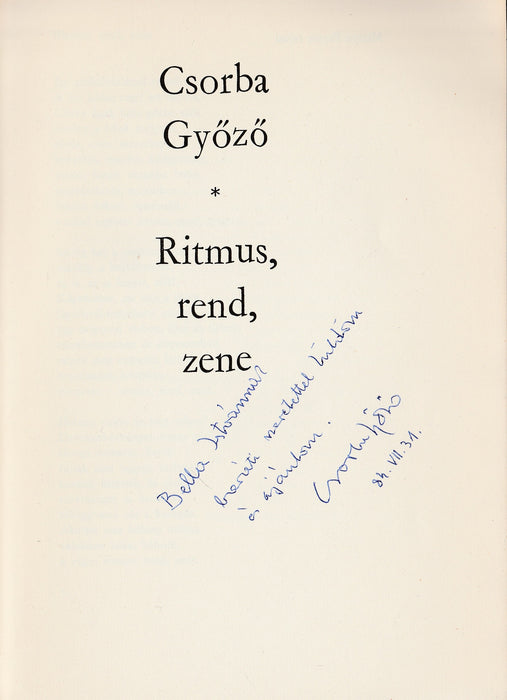 Ritmus, rend, zene