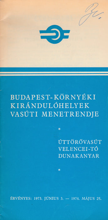 Budapest-környéki kirándulóhelyek vasúti menetrendje