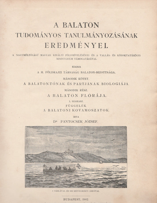 A Balaton tudományos tanulmányozásának eredményei II/2/I. függelék