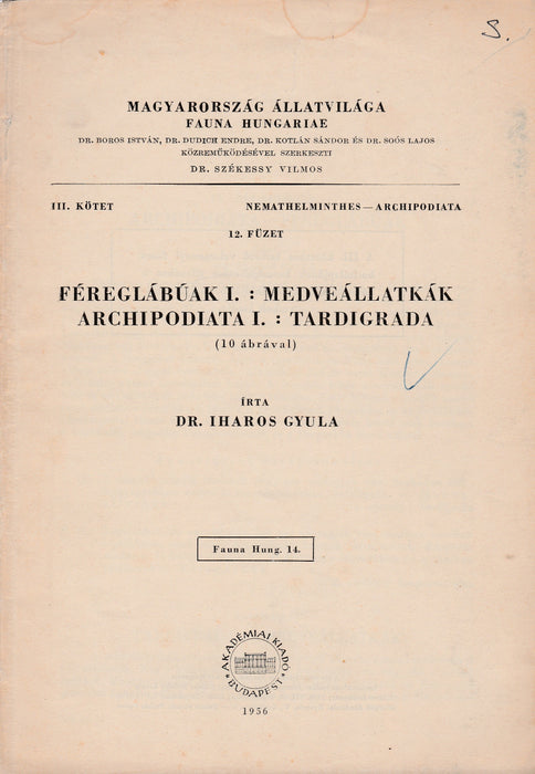 Féreglábúak I.: Medveállatkák - Archipodiata I.: Tardigrada