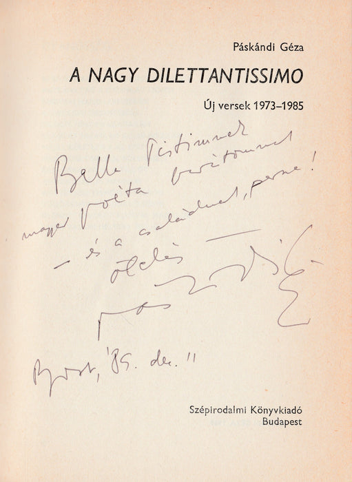 A nagy dilettantissimo