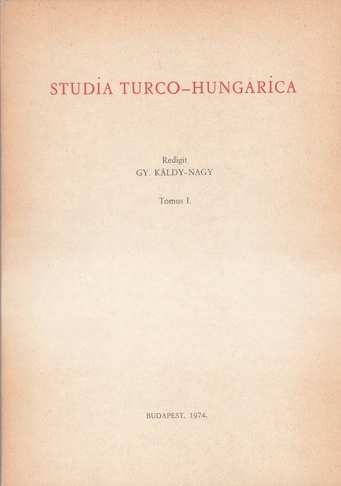 Studia Turco-Hungarica I.