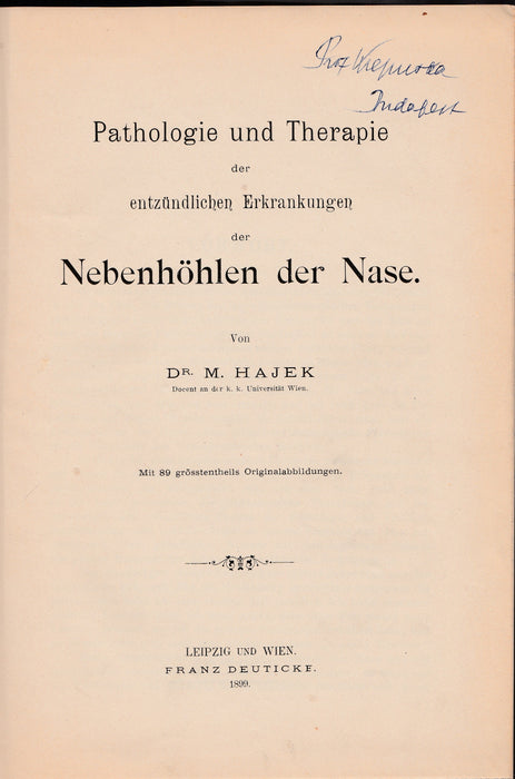 Pathologie und Therapie der entzündlichen Erkrankungen der Nebenhöhlen der Nase