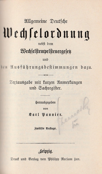 Handelsgesehbuch für das Deutsche Reich - Allgemeine Deutsche Wechselordnung - Konkursordnung für das Deutsche Reich