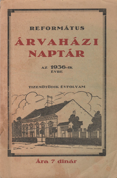 Református árvaházi naptár az 1936-ik évre