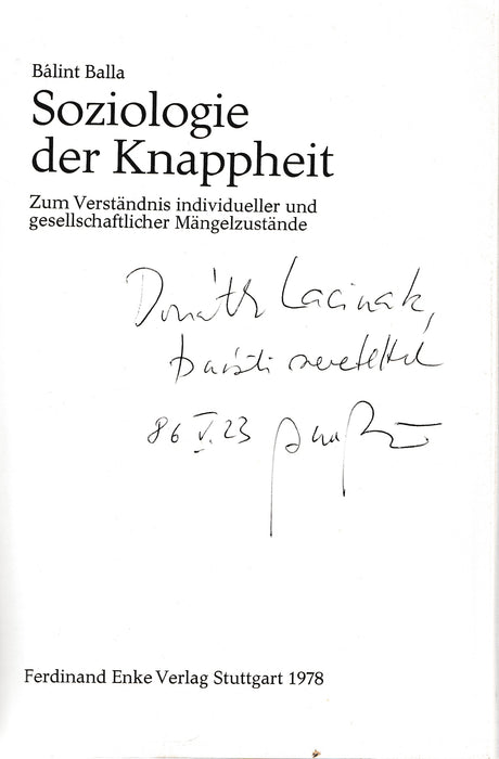 Soziologie der Knappheit