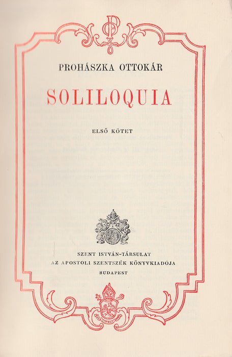 Soliloquia I.