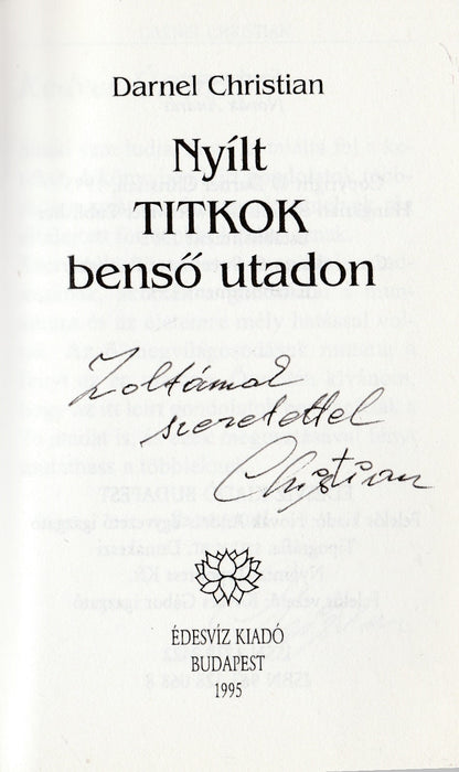 Nyílt titkok benső utadon