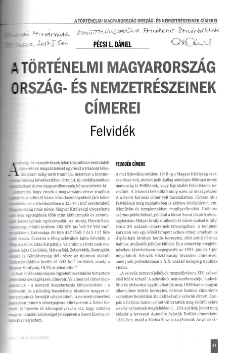 Trianoni szemle 2012. IV. évfolyam január-december 1-4. szám