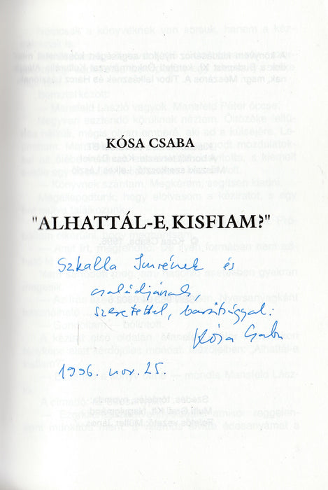 "Alhattál-e, kisfiam?"