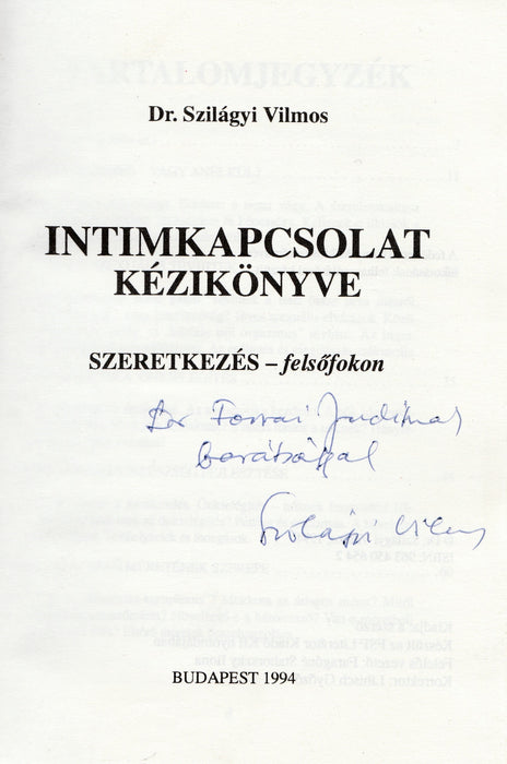 Intimkapcsolat kézikönyve