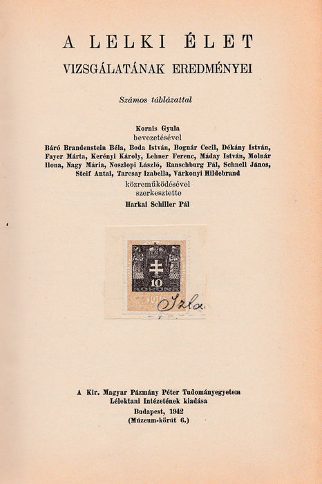A lelki élet vizsgálatának eredményei