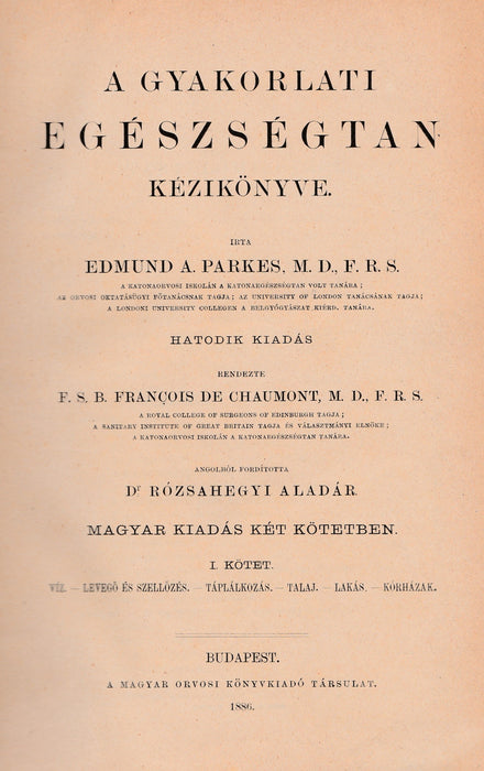 A gyakorlati egészségtan kézikönyve I-II.