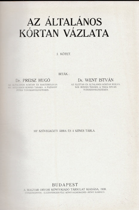 Az általános kórtan vázlata I.