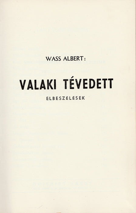 Valaki tévedett