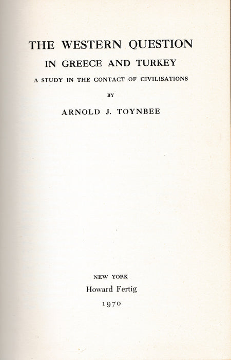 The Western Question in Greece and Turkey