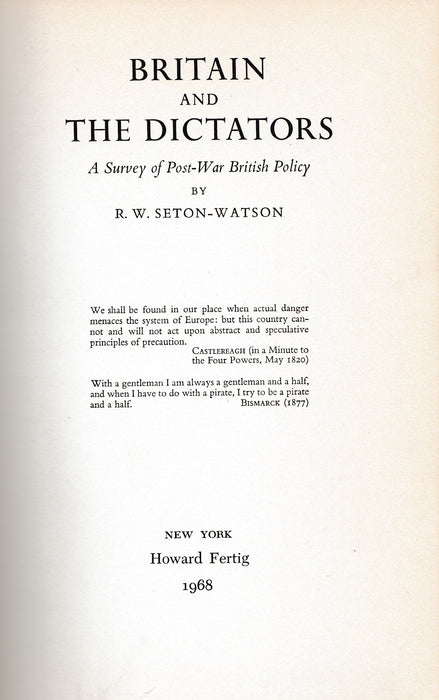 Britain and the Dictators