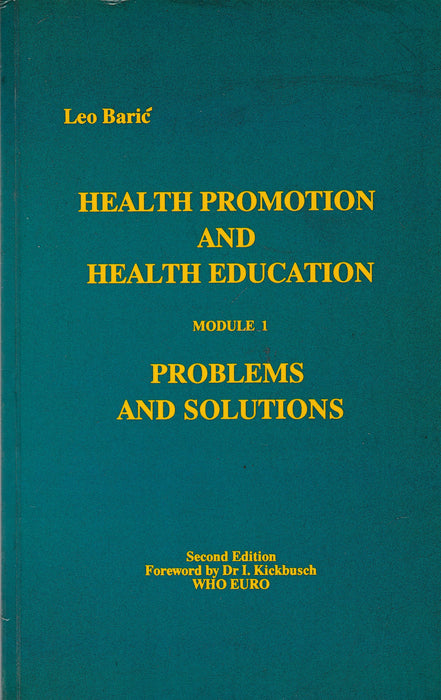 Handbook for a Modular Course in Health Promotion and Healt Education I.