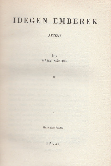 Idegen emberek I-II.