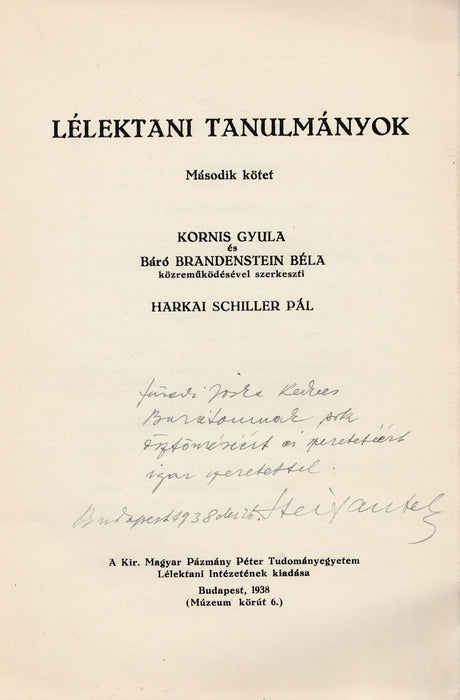 Lélektani tanulmányok II.