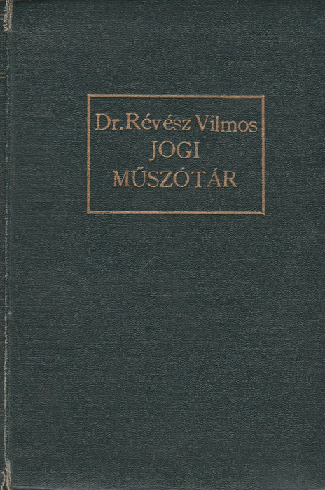 Jogi műszótár I.