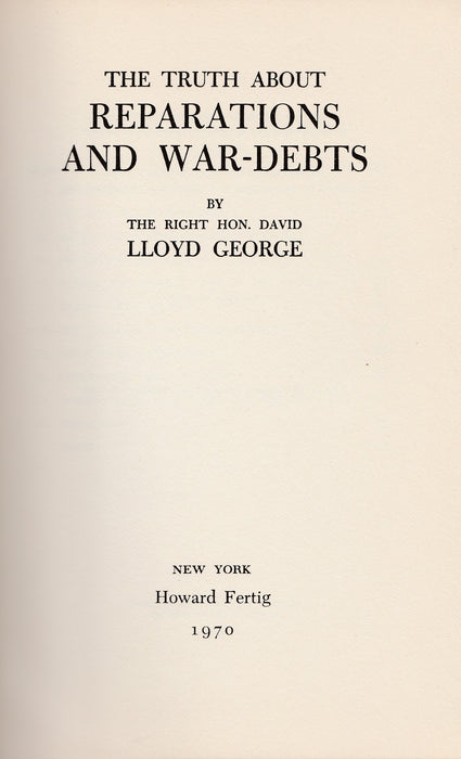 The Truth About Reparations and War-Debts