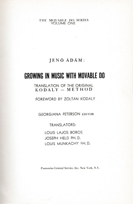 Growing in Music with Movable Do