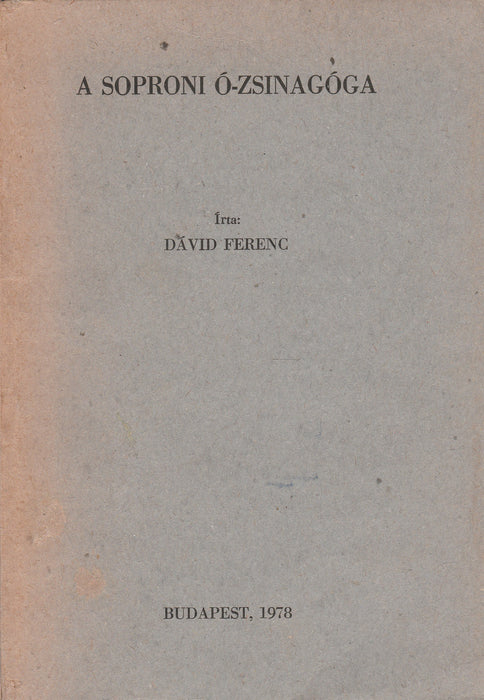 A soproni ó-zsinagóga
