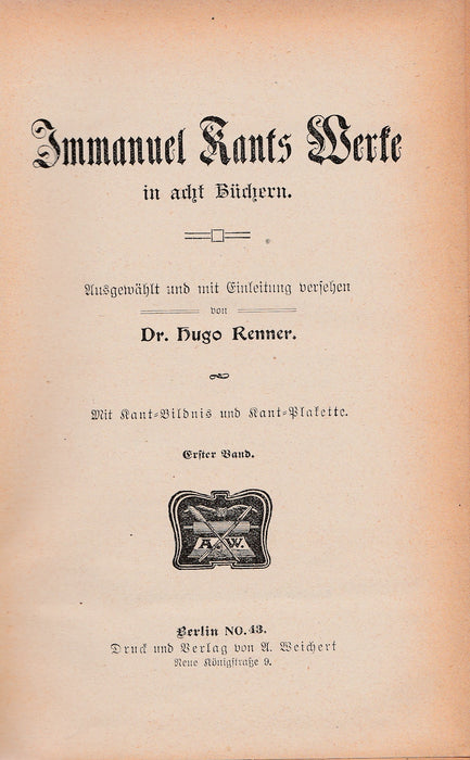 Immanuel Kants Werke