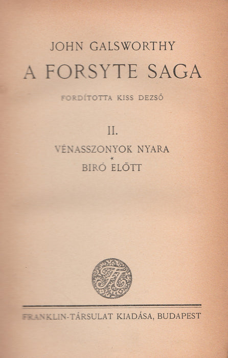 A Forsyte Saga I-III.