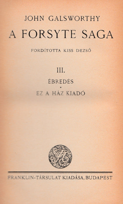 A Forsyte Saga I-III.