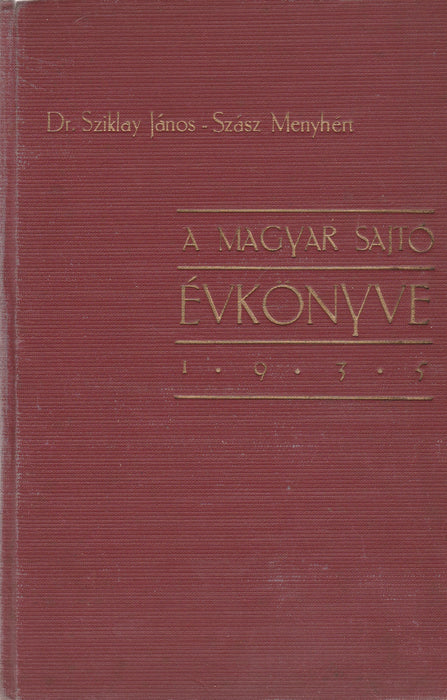 A Magyar Sajtó évkönyve 1935