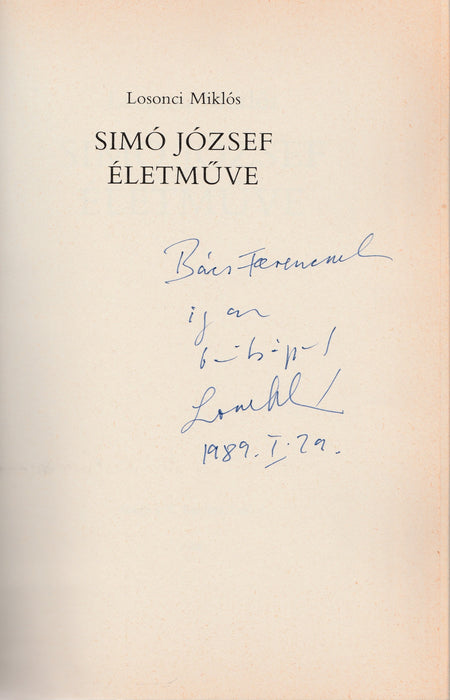Simó József életműve