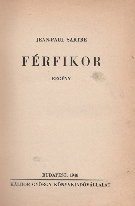 Férfikor