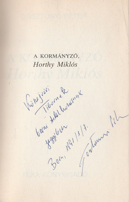 A kormányzó, Horthy Miklós