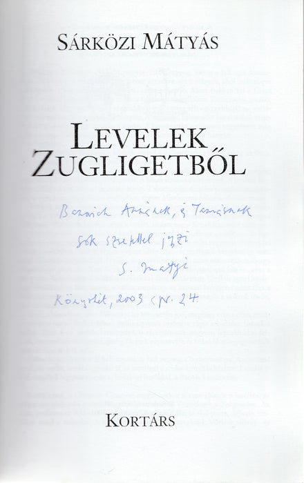 Levelek Zugligetből
