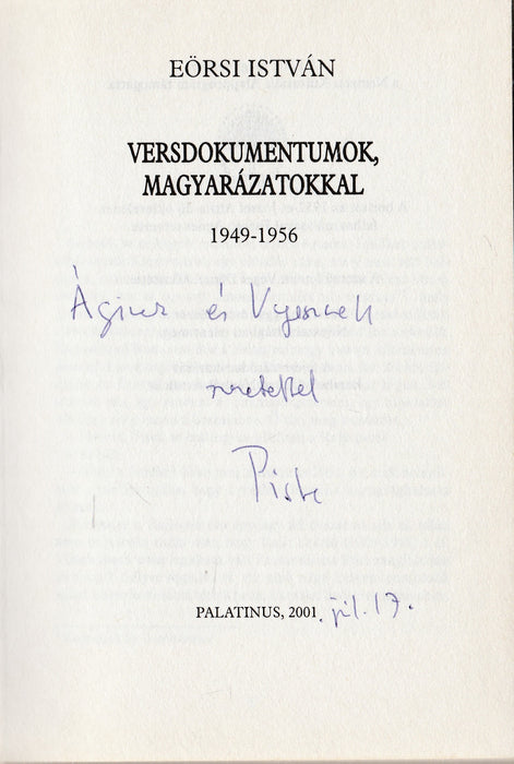 Versdokumentumok magyarázatokkal