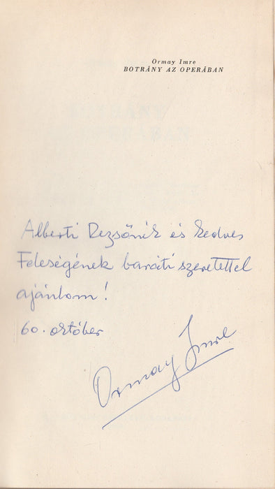 Botrány az operában