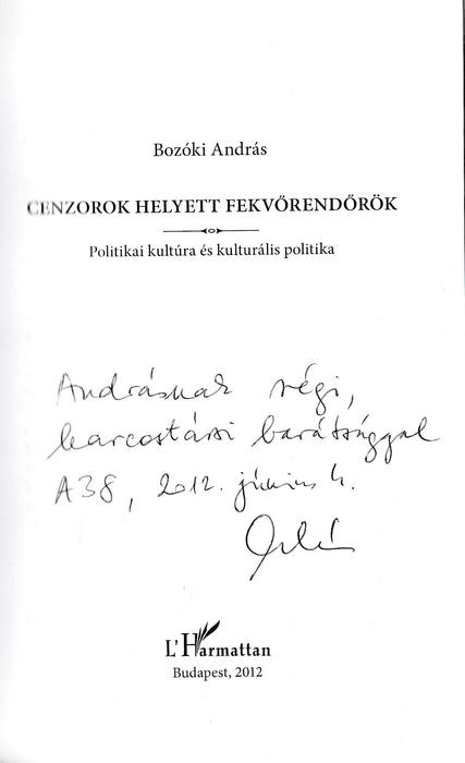 Cenzorok helyett fekvőrendőrök