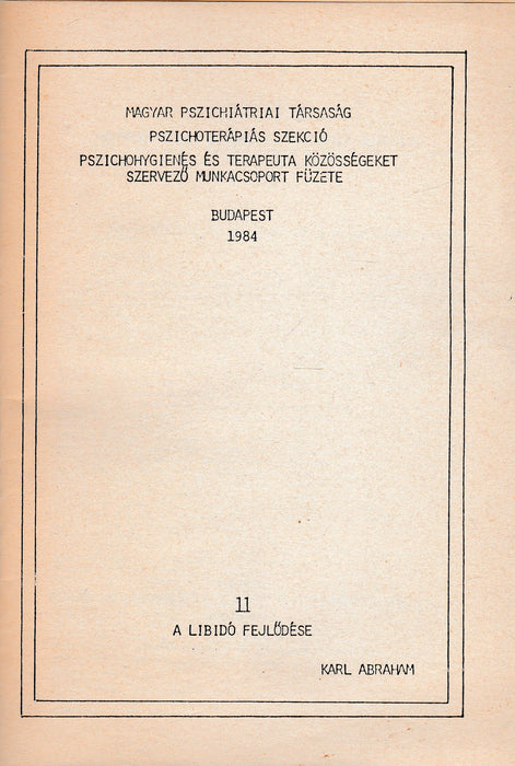 A libidó fejlődése