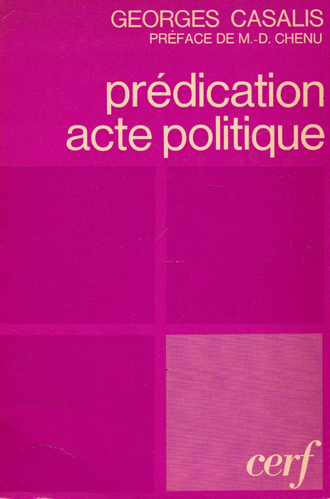 Prédication Acte Politique