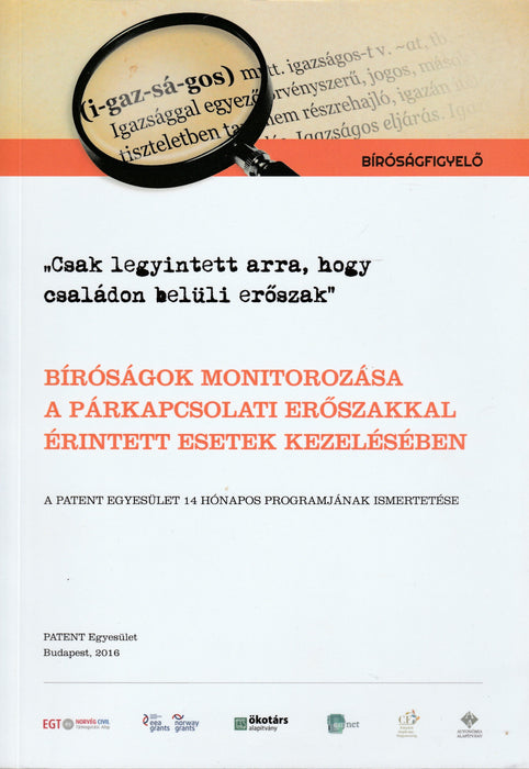 Bíróságok monitorozása a párkapcsolati erőszakkal érintett esetek kezelésében