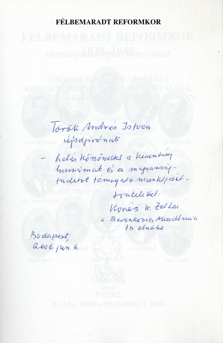 Félbemaradt reformkor 1935-1949