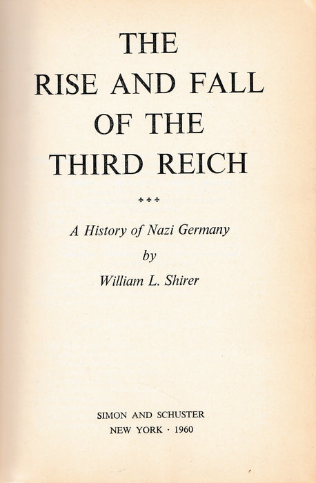The Rise and Fall of the Third Reich